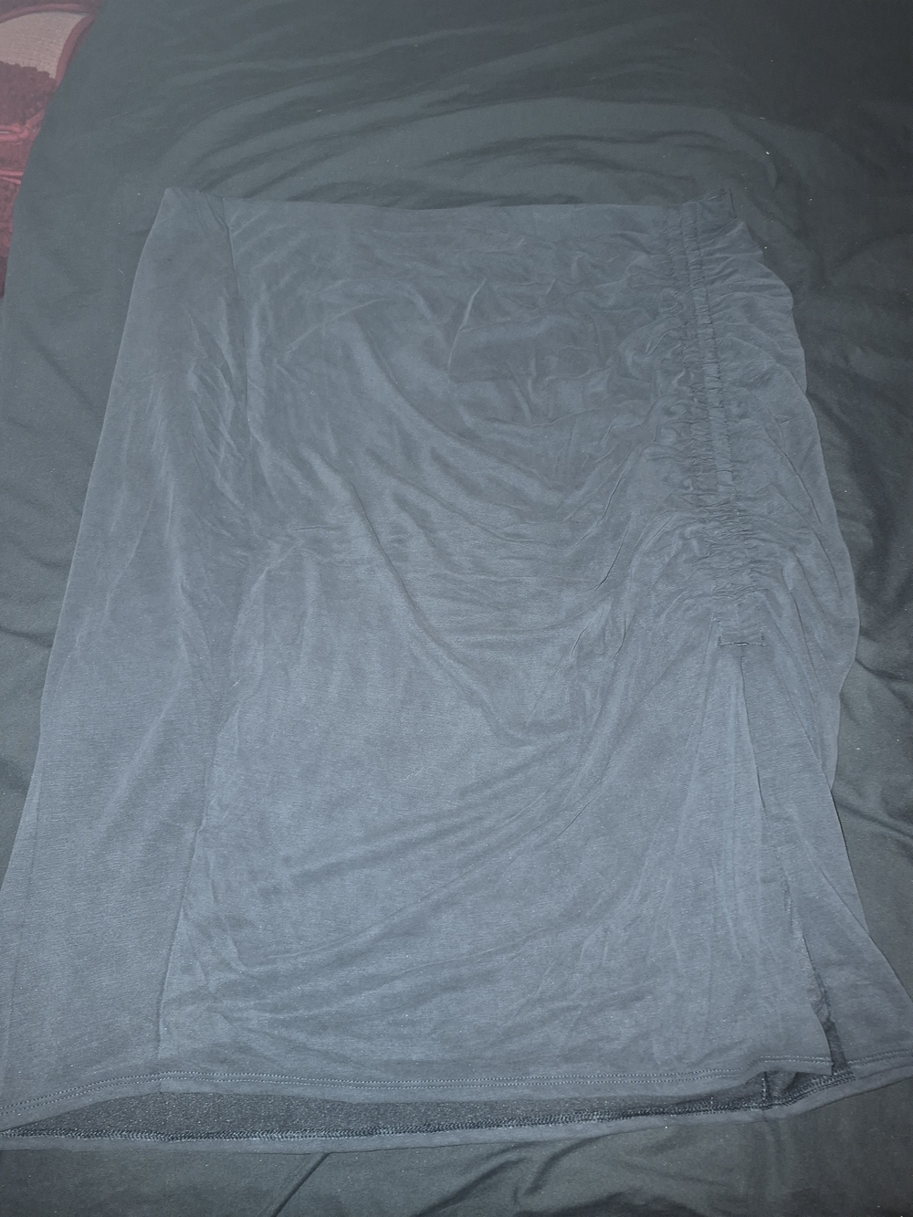 NWT Express Deep Grey Side Ruched Skirt